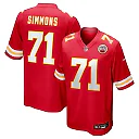 Zennovawear Josh Simmons Kansas City Chiefs Game Jersey - Red