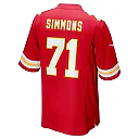 Zennovawear Josh Simmons Kansas City Chiefs Team Game Jersey - Red