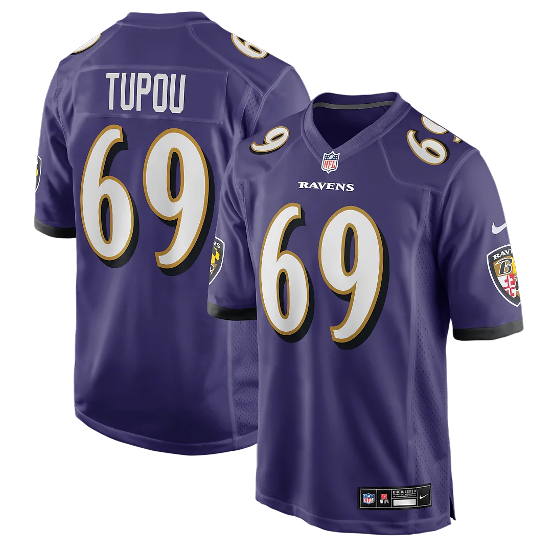 Zennovawear Josh Tupou Baltimore Ravens Team Game Jersey - Purple