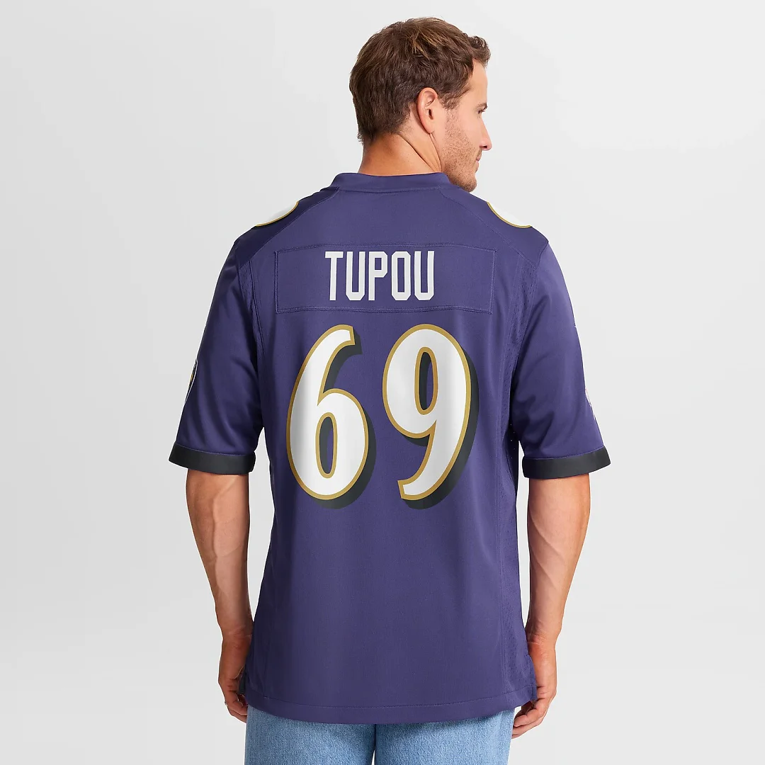 Zennovawear Josh Tupou Baltimore Ravens Team Game Jersey - Purple