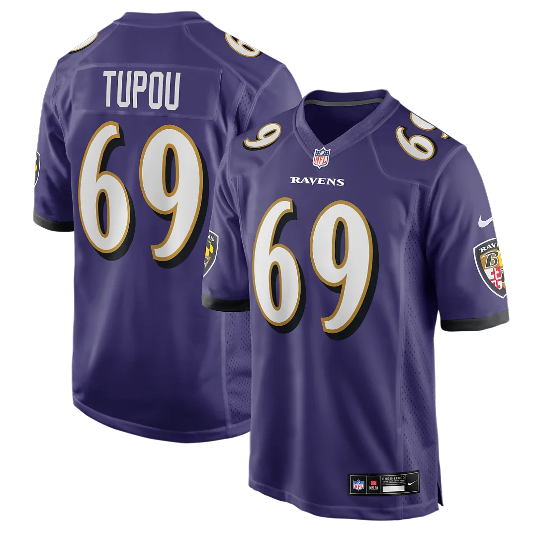 Zennovawear Josh Tupou Baltimore Ravens Team Game Jersey - Purple