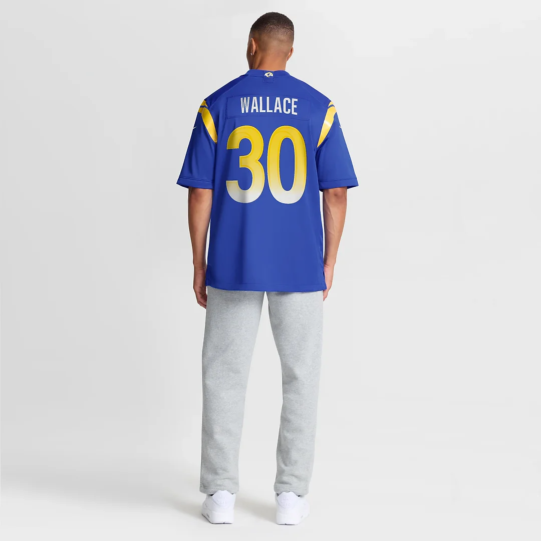 Zennovawear Josh Wallace Los Angeles Rams Game Jersey - Royal