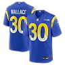 Zennovawear Josh Wallace Los Angeles Rams Game Jersey - Royal