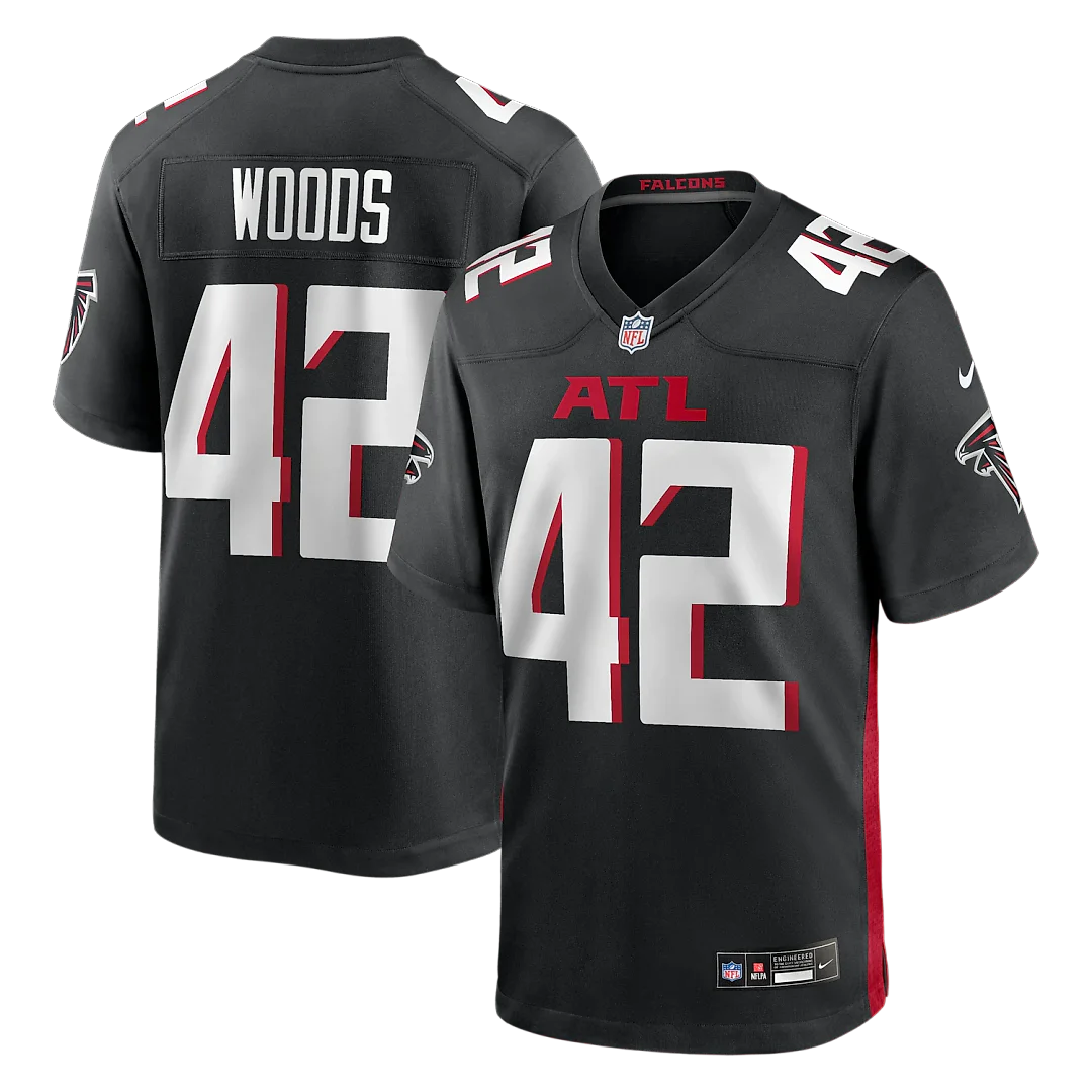Zennovawear Josh Woods Atlanta Falcons Team Game Jersey - Black