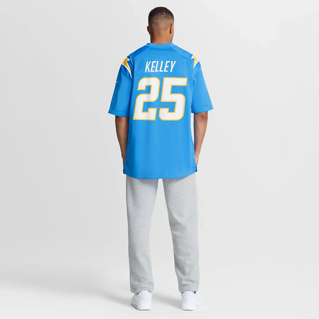 Zennovawear Joshua Kelley Los Angeles Chargers Game Jersey - Powder Blue
