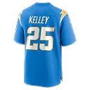 Zennovawear Joshua Kelley Los Angeles Chargers Game Jersey - Powder Blue