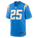 Zennovawear Joshua Kelley Los Angeles Chargers Game Jersey - Powder Blue