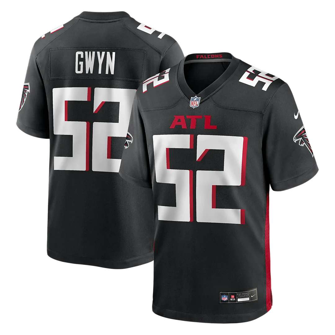 Zennovawear Jovaughn Gwyn Atlanta Falcons Team Game Jersey - Black