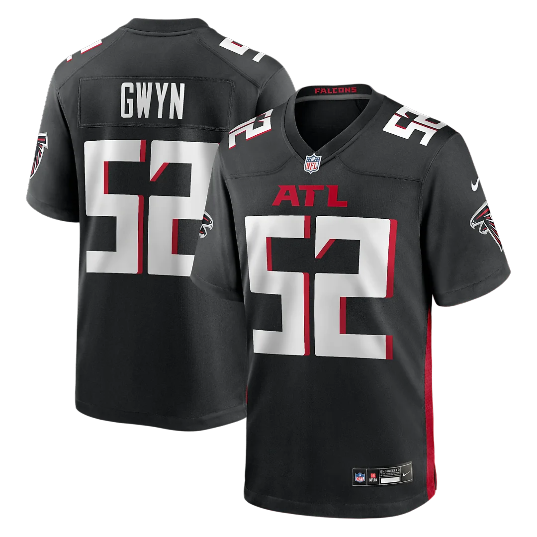Zennovawear Jovaughn Gwyn Atlanta Falcons Team Game Jersey - Black