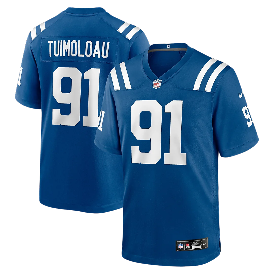 Zennovawear JT Tuimoloau Indianapolis Colts Team Game Jersey - Royal