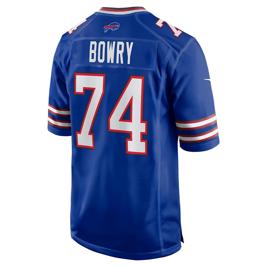 Zennovawear Jude Bowry Buffalo Bills Team Game Jersey - Royal