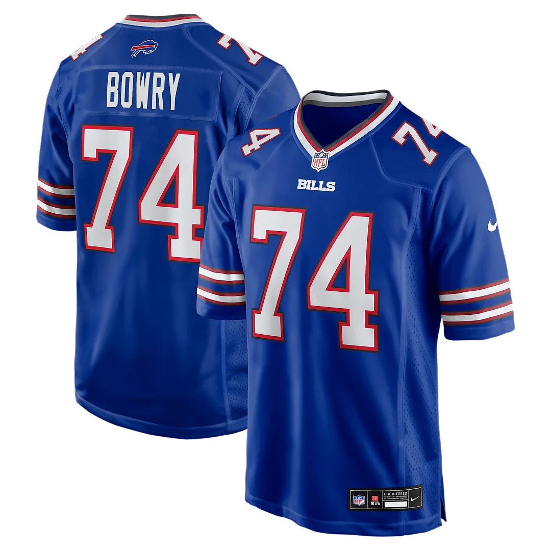 Zennovawear Jude Bowry Buffalo Bills Team Game Jersey - Royal