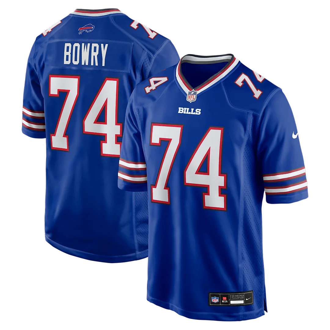 Zennovawear Jude Bowry Buffalo Bills Team Game Jersey - Royal