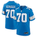 Zennovawear Juice Scruggs Detroit Lions Team Game Jersey - Blue