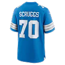 Zennovawear Juice Scruggs Detroit Lions Team Game Jersey - Blue