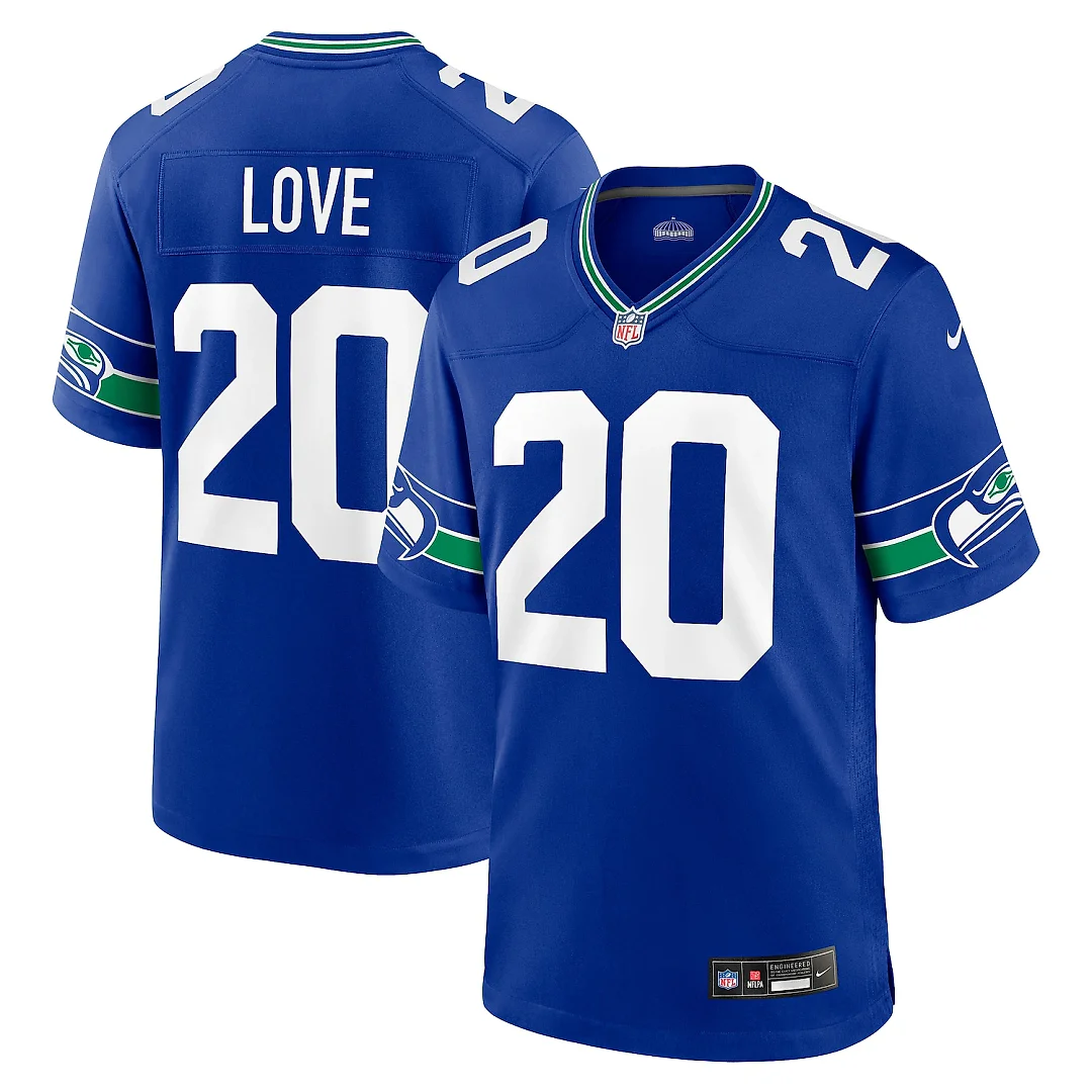 Zennovawear Julian Love Seattle Seahawks Alternate Game Jersey - Royal