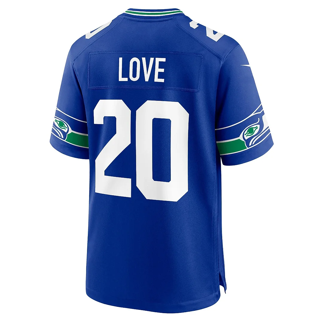 Zennovawear Julian Love Seattle Seahawks Alternate Game Jersey - Royal