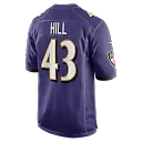 Zennovawear Justice Hill Baltimore Ravens Game Jersey - Purple