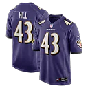 Zennovawear Justice Hill Baltimore Ravens Game Jersey - Purple