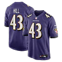 Zennovawear Justice Hill Baltimore Ravens Game Jersey - Purple