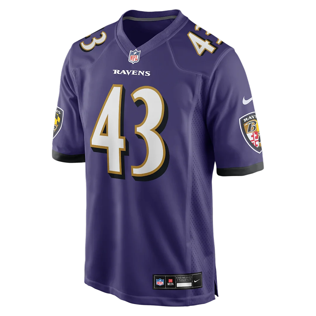 Zennovawear Justice Hill Baltimore Ravens Game Jersey - Purple