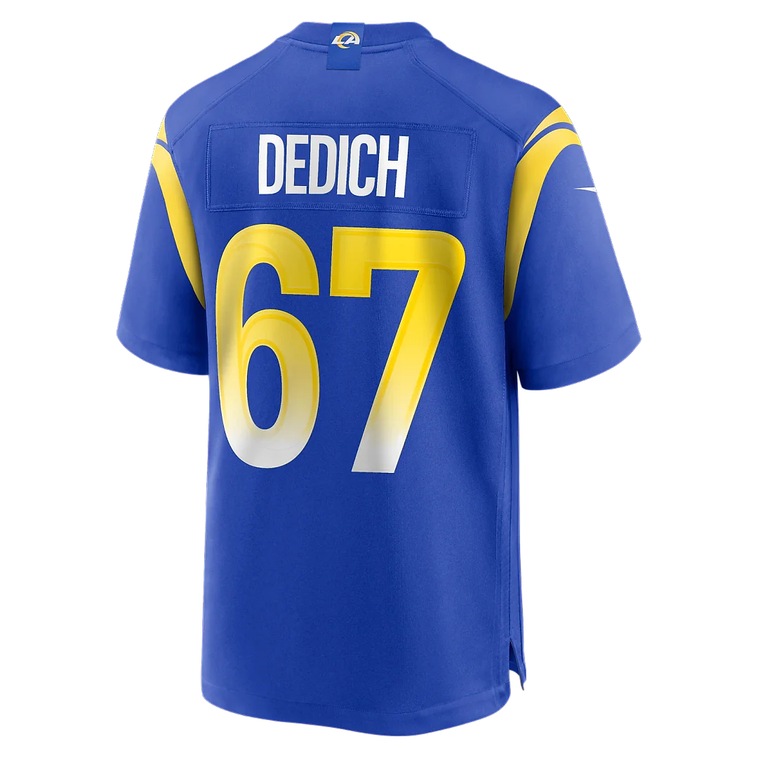 Zennovawear Justin Dedich Los Angeles Rams Game Jersey - Royal