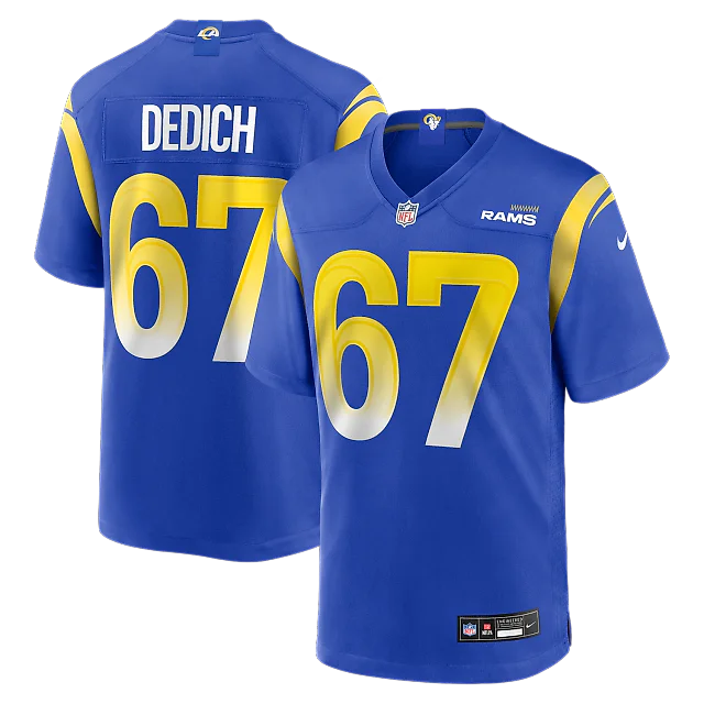 Zennovawear Justin Dedich Los Angeles Rams Game Jersey - Royal