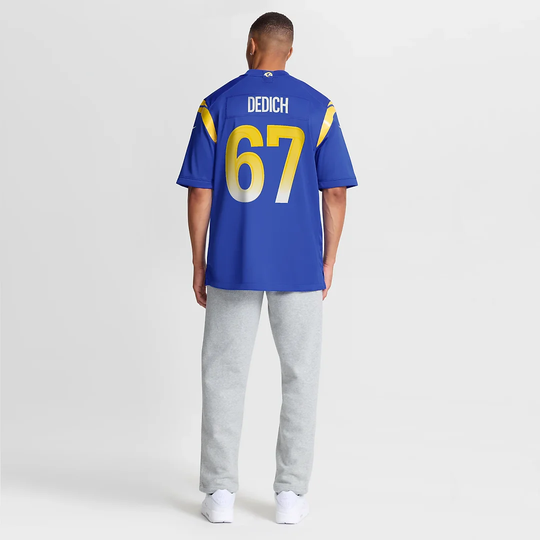 Zennovawear Justin Dedich Los Angeles Rams Game Jersey - Royal