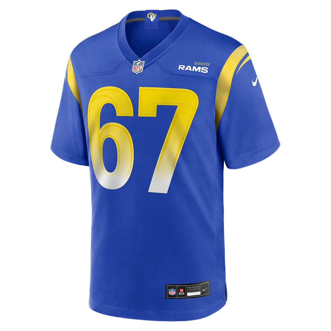 Zennovawear Justin Dedich Los Angeles Rams Game Jersey - Royal