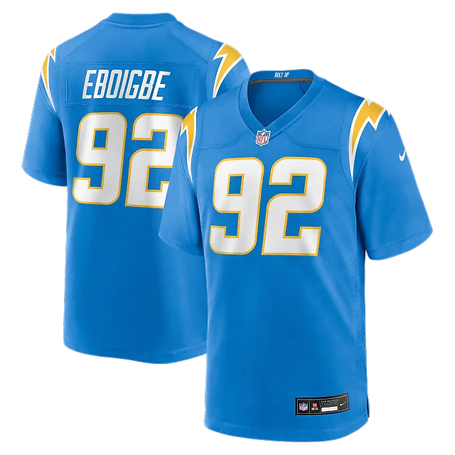 Zennovawear Justin Eboigbe Los Angeles Chargers Team Game Jersey - Powder Blue
