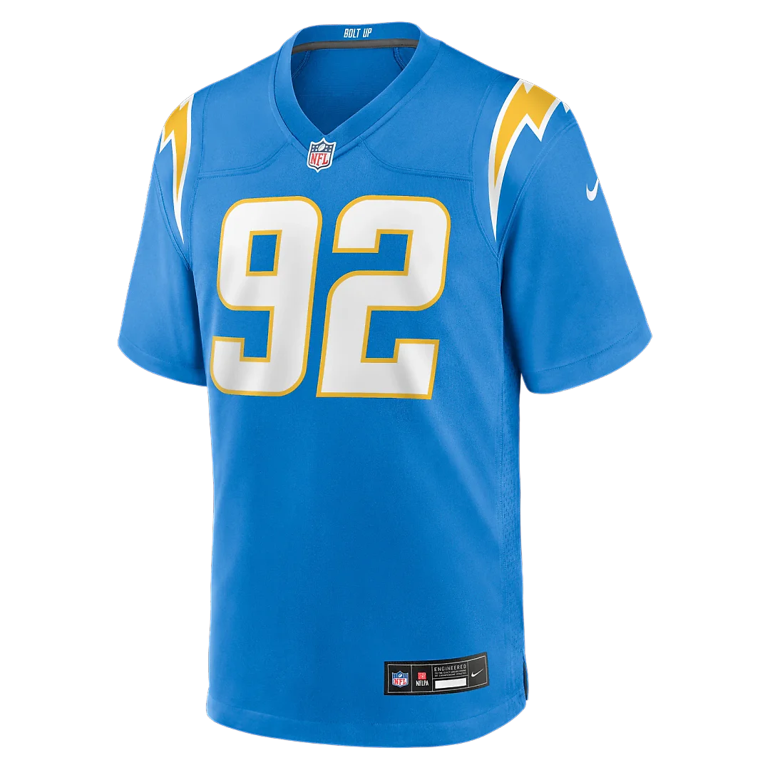 Zennovawear Justin Eboigbe Los Angeles Chargers Team Game Jersey - Powder Blue