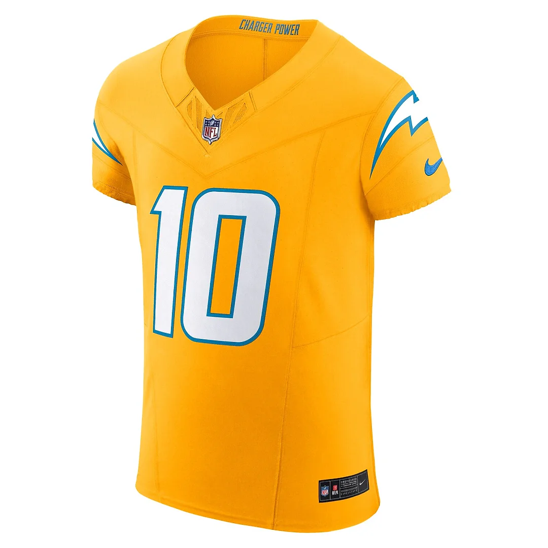 Zennovawear Justin Herbert Los Angeles Chargers Alternate Vapor FUSE. Elite Jersey - Gold