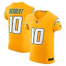 Zennovawear Justin Herbert Los Angeles Chargers Alternate Vapor FUSE. Elite Jersey - Gold