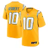 Zennovawear Justin Herbert Los Angeles Chargers Alternate Charger Power Game Player Jersey - Gold