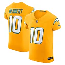 Zennovawear Justin Herbert Los Angeles Chargers Alternate Vapor FUSE. Elite Jersey - Gold