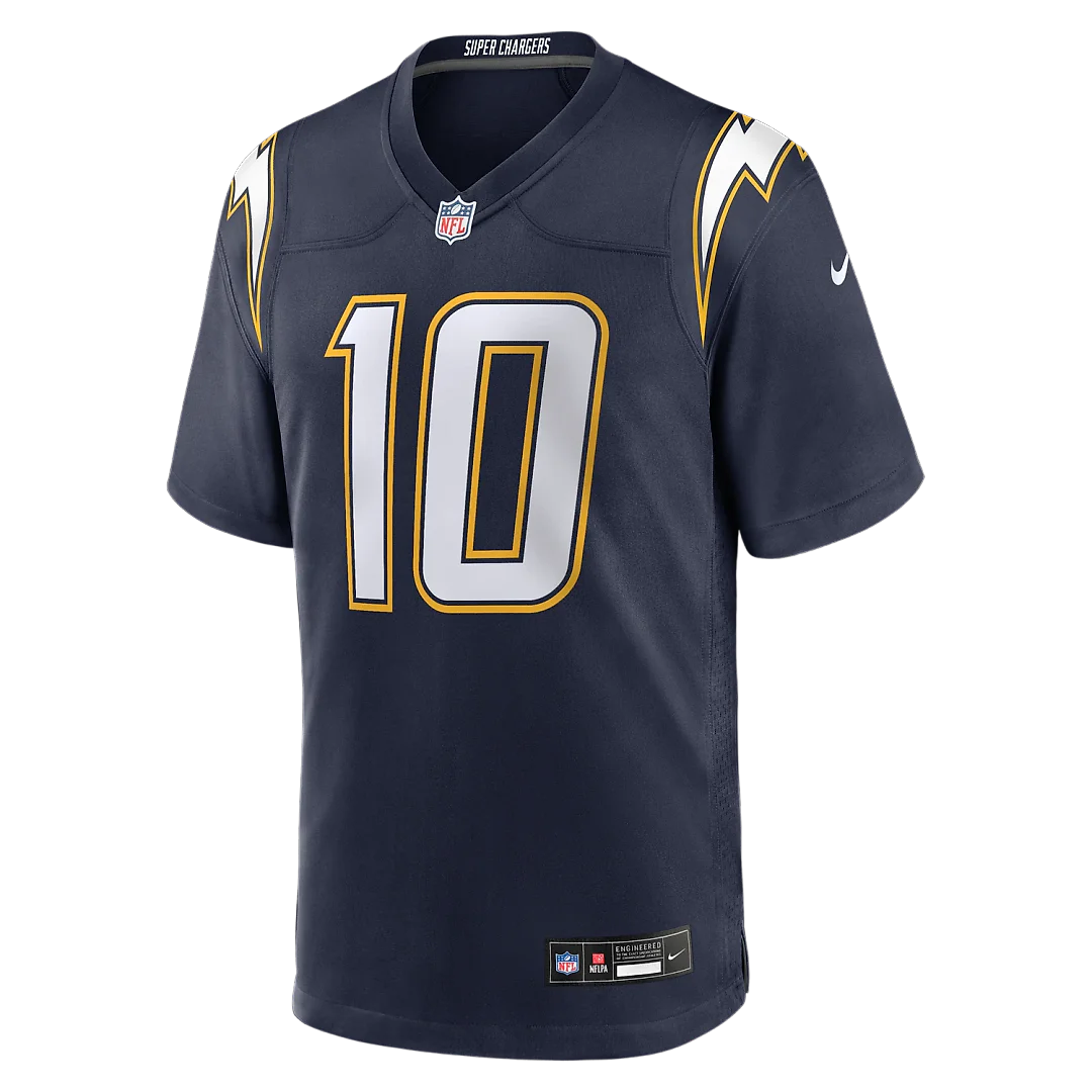 Zennovawear Justin Herbert Los Angeles Chargers Alternate Super Chargers Game Player Jersey - Navy