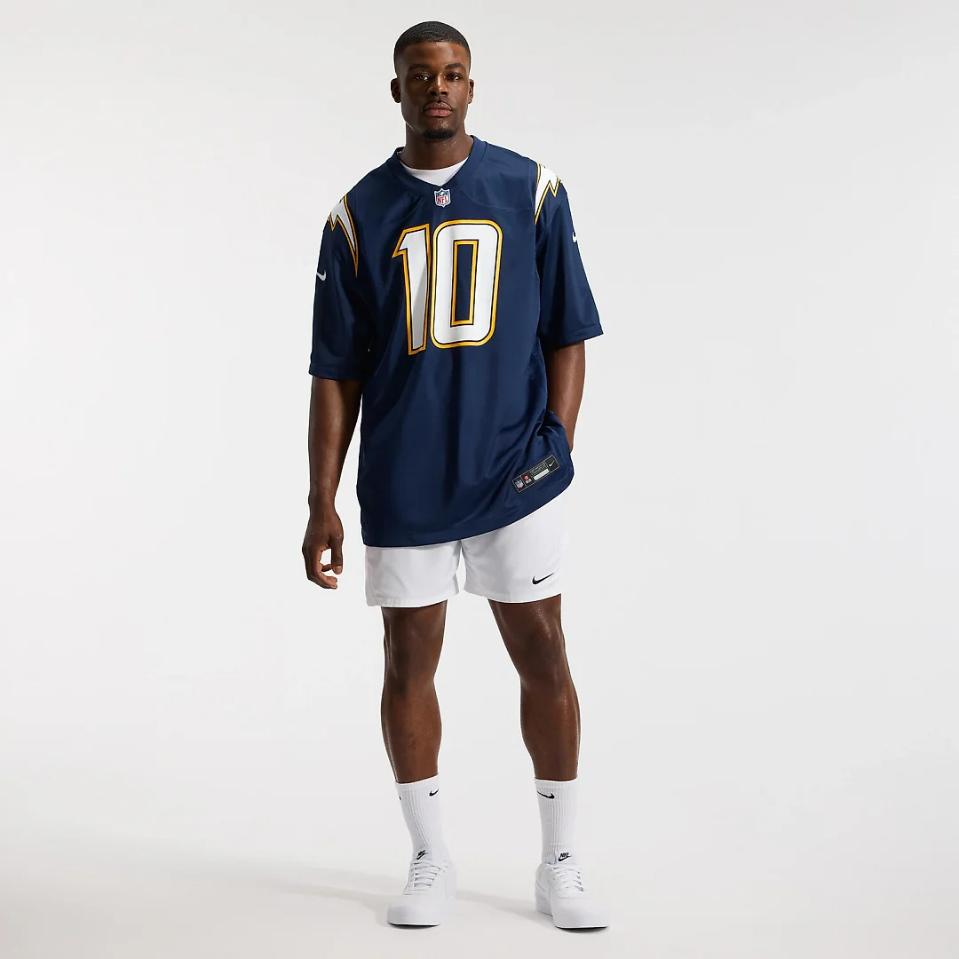 Zennovawear Justin Herbert Los Angeles Chargers Alternate Super Chargers Game Player Jersey - Navy
