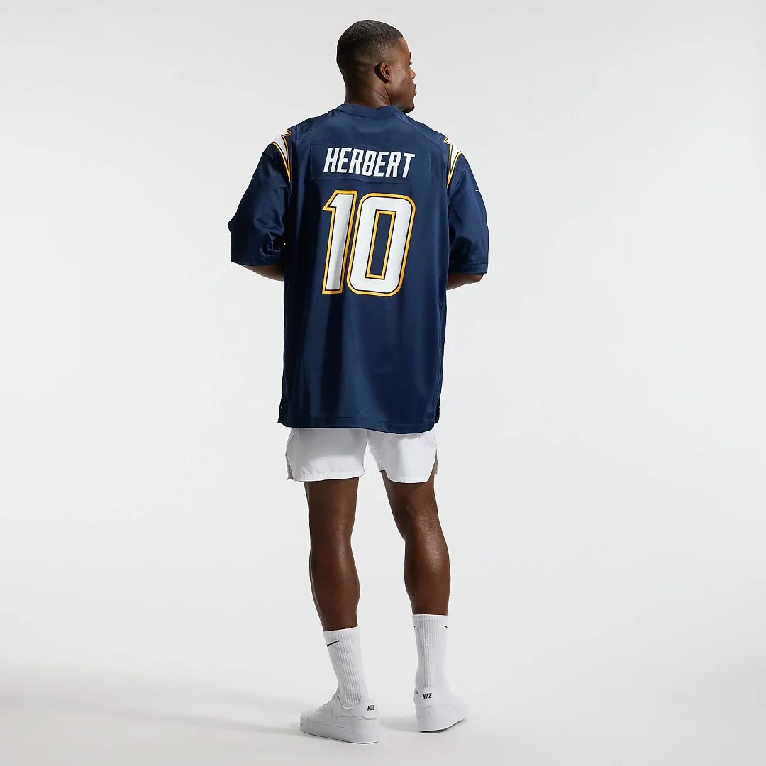 Zennovawear Justin Herbert Los Angeles Chargers Alternate Super Chargers Game Player Jersey - Navy