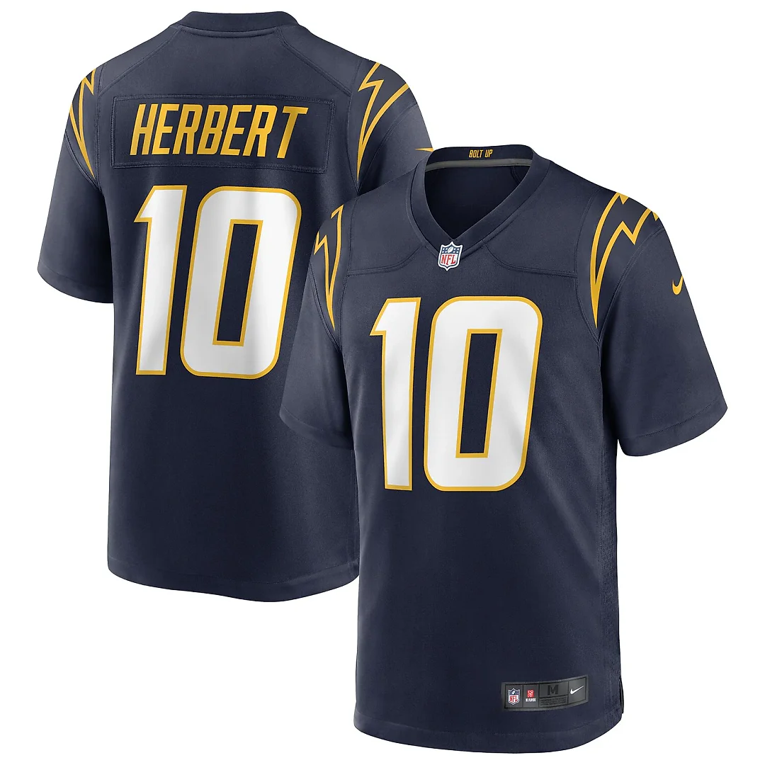Zennovawear Justin Herbert Los Angeles Chargers Alternate Game Jersey - Navy