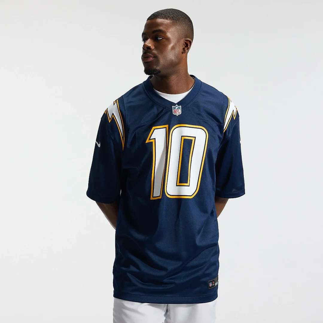 Zennovawear Justin Herbert Los Angeles Chargers Alternate Super Chargers Game Player Jersey - Navy