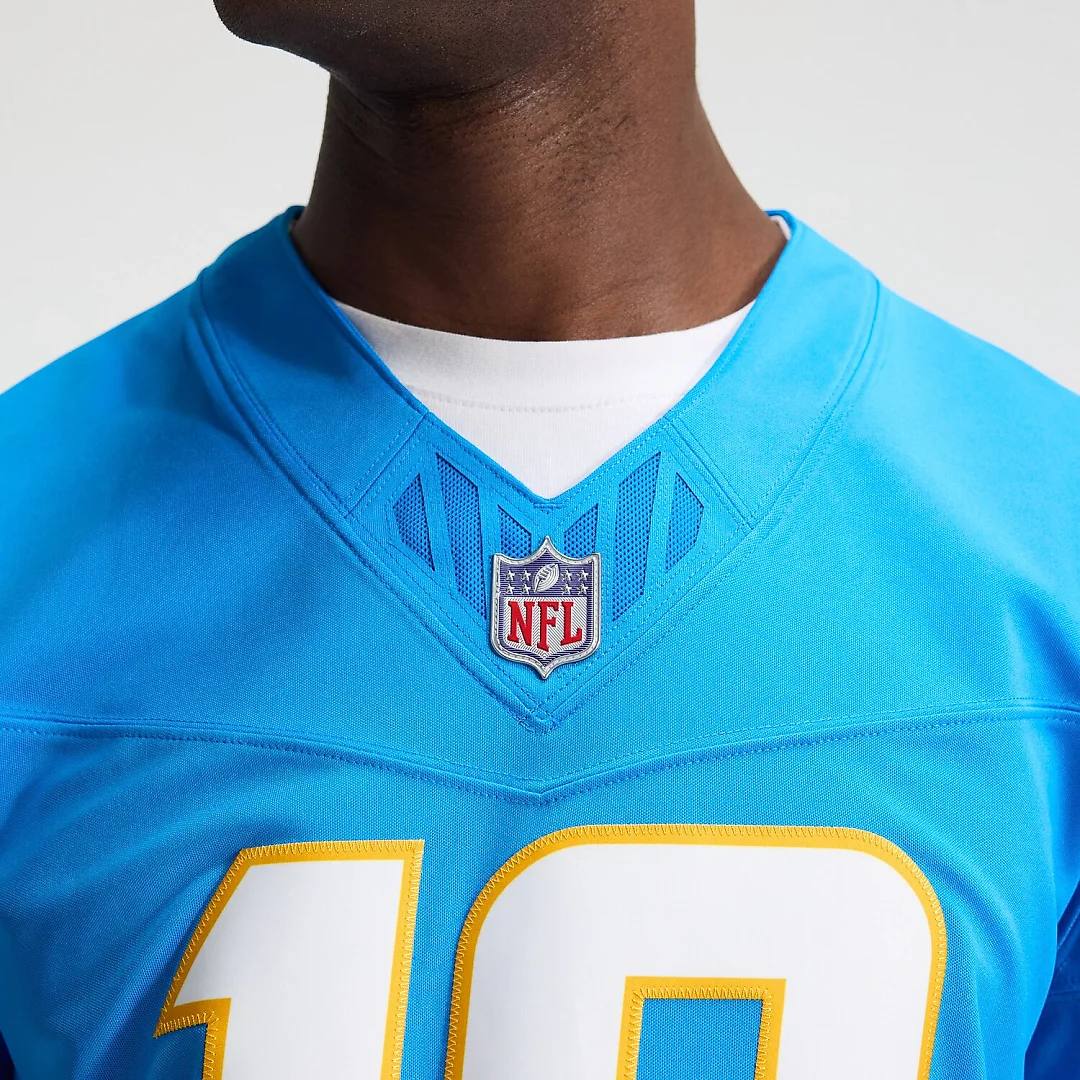 Zennovawear Justin Herbert Los Angeles Chargers Team Vapor FUSE. Stitched Limited Jersey - Powder Blue
