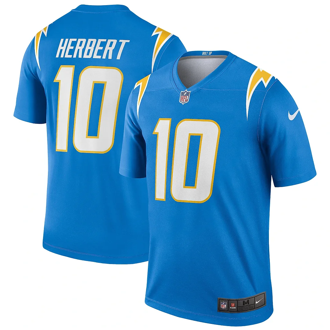 Zennovawear Justin Herbert Los Angeles Chargers Legend Player Performance Top - Powder Blue