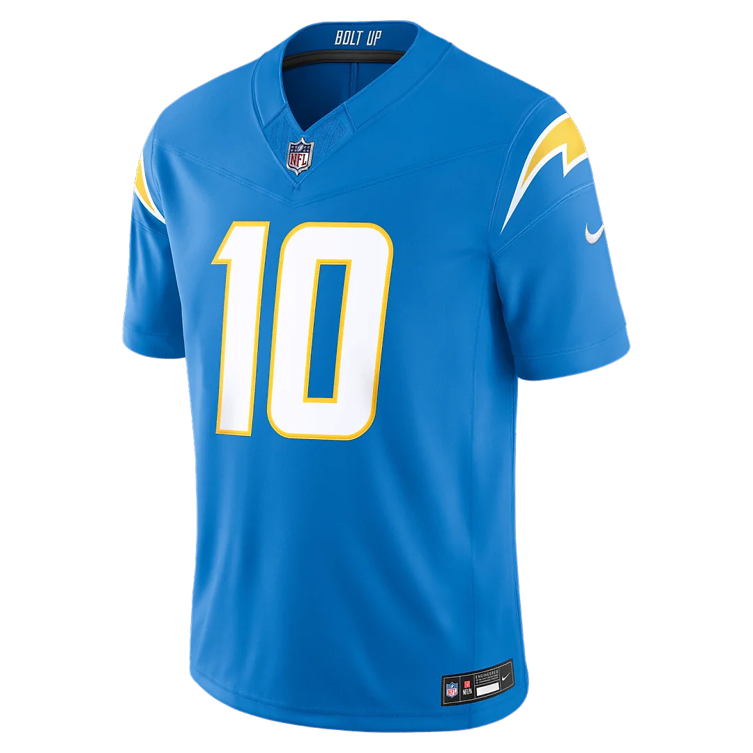 Zennovawear Justin Herbert Los Angeles Chargers Team Vapor FUSE. Stitched Limited Jersey - Powder Blue