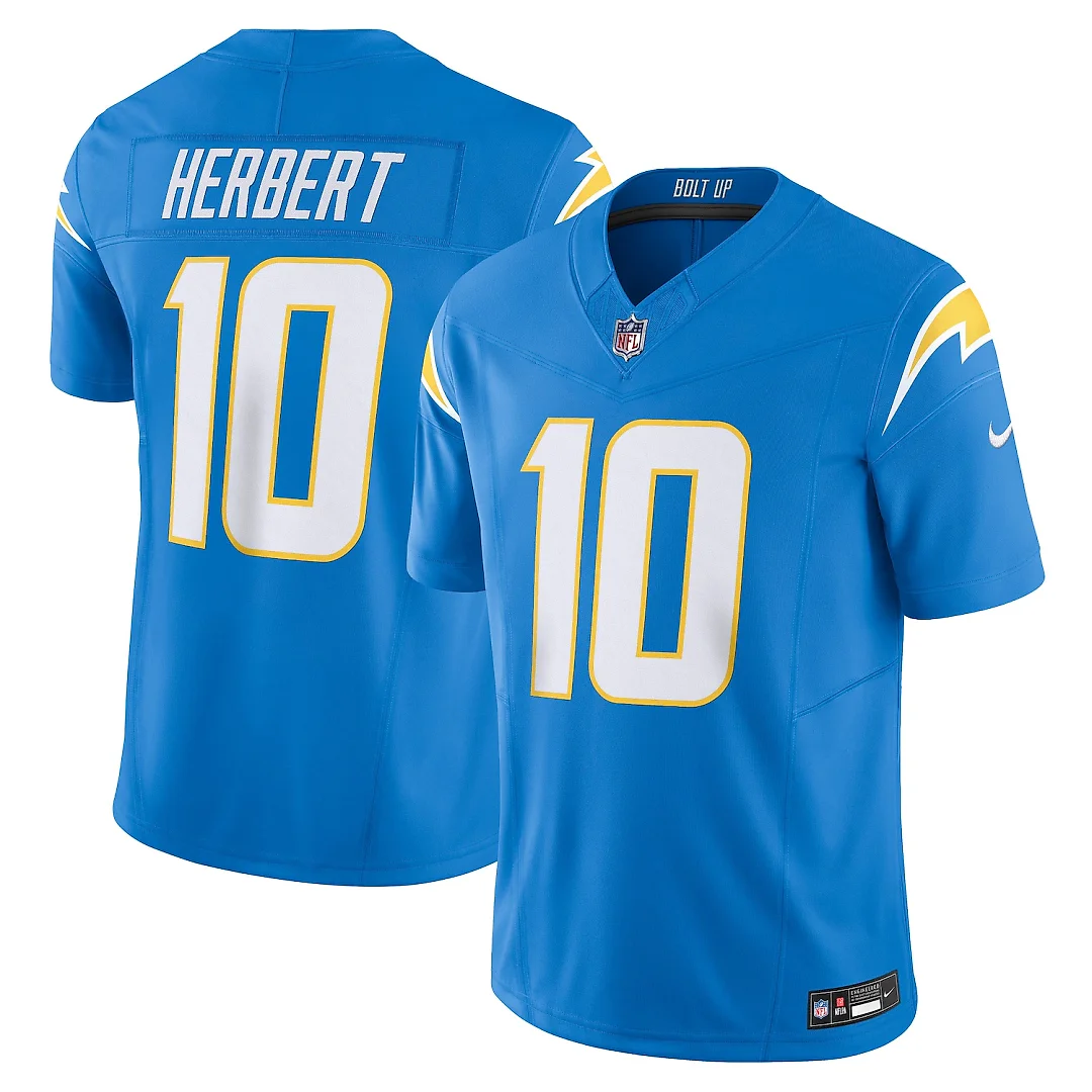 Zennovawear Justin Herbert Los Angeles Chargers Vapor FUSE. Limited Jersey - Powder Blue