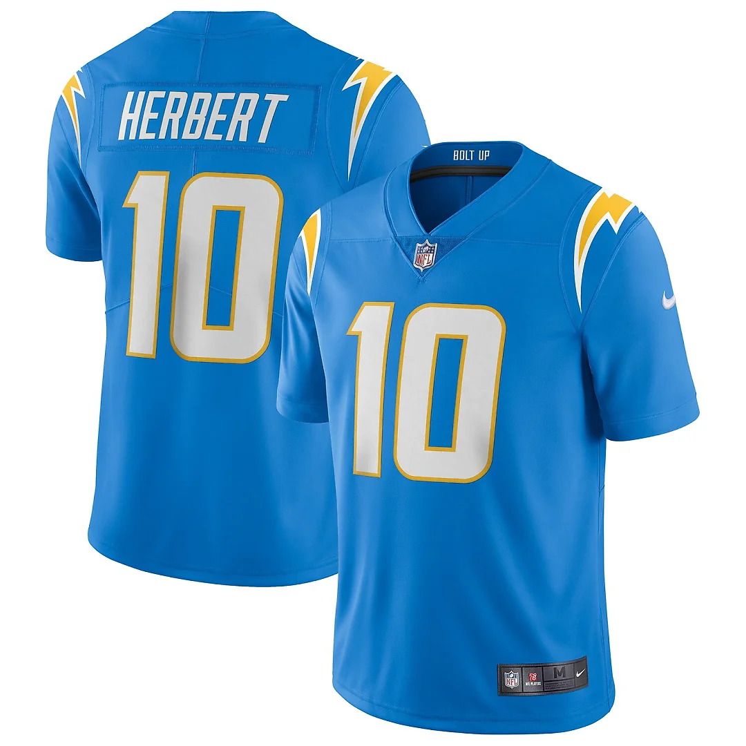 Zennovawear Justin Herbert Los Angeles Chargers Vapor Limited Jersey - Powder Blue