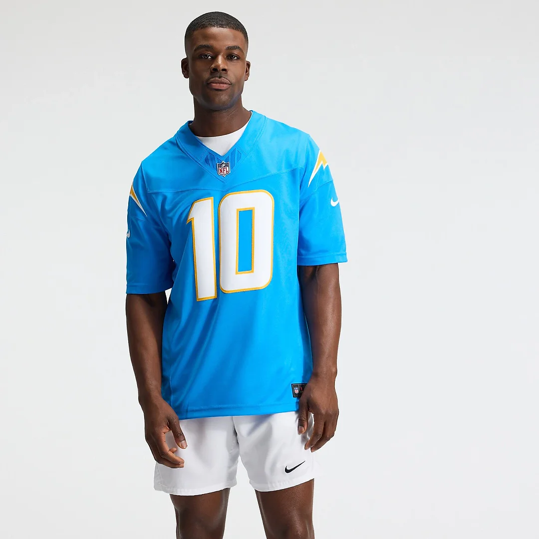 Zennovawear Justin Herbert Los Angeles Chargers Team Vapor FUSE. Stitched Limited Jersey - Powder Blue