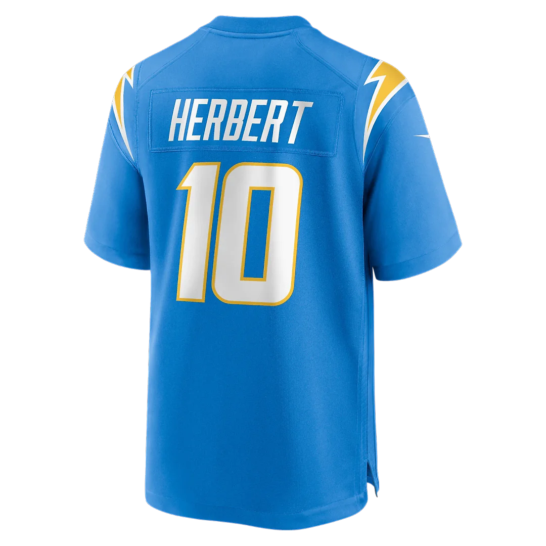 Zennovawear Justin Herbert Los Angeles Chargers Player Game Jersey - Powder Blue