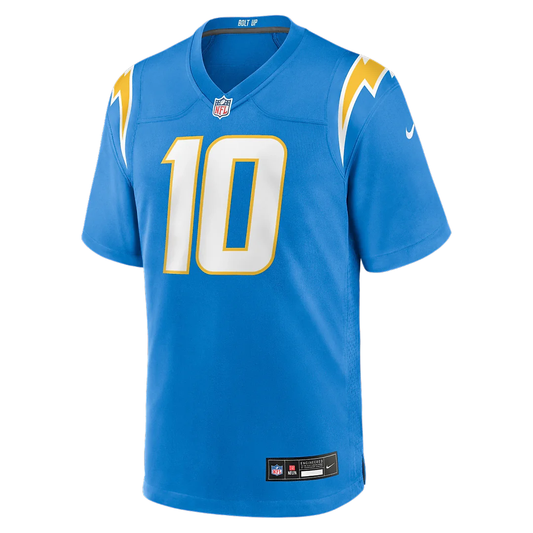 Zennovawear Justin Herbert Los Angeles Chargers Player Game Jersey - Powder Blue