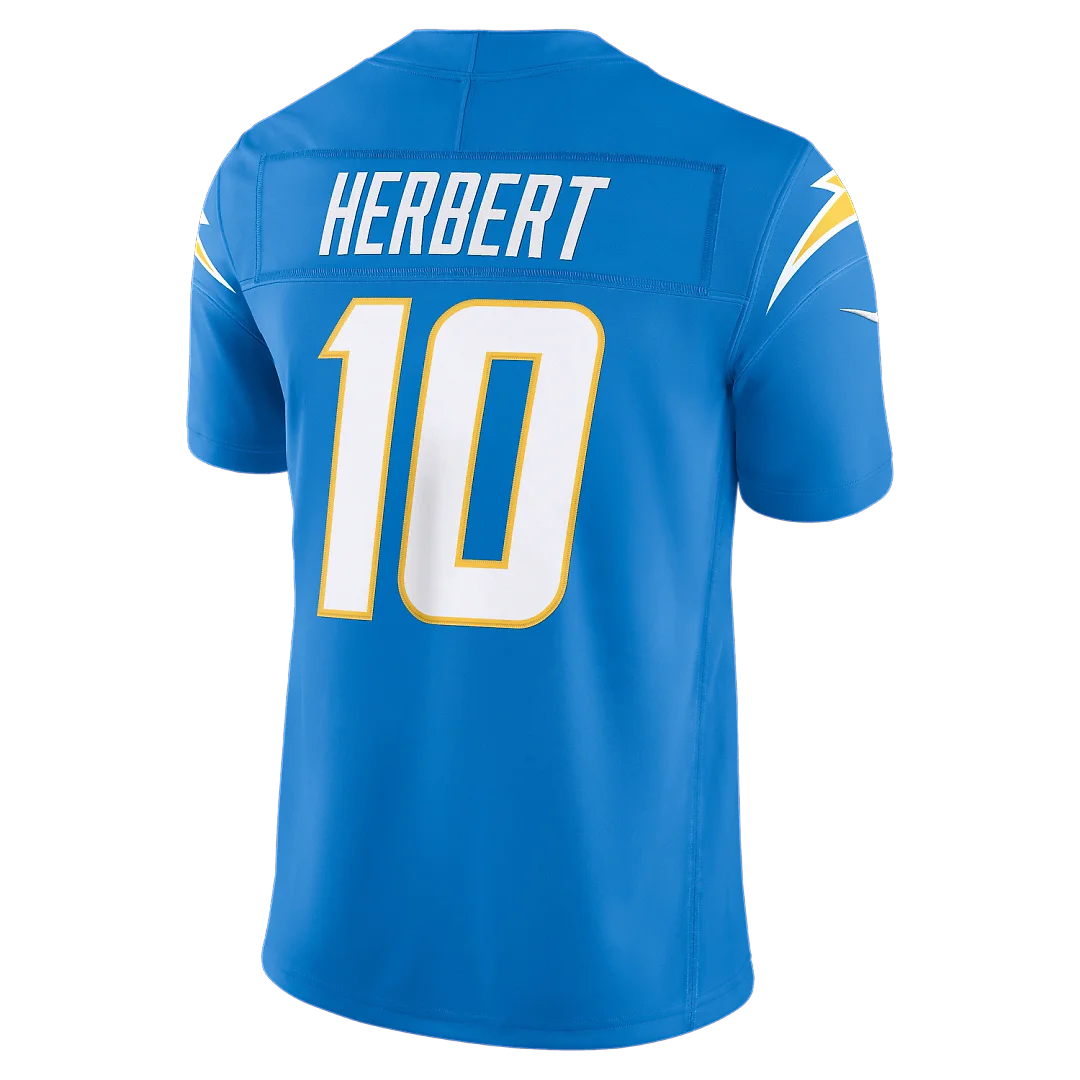 Zennovawear Justin Herbert Los Angeles Chargers Team Vapor FUSE. Stitched Limited Jersey - Powder Blue