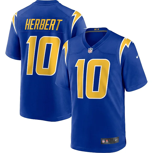 Zennovawear Justin Herbert Los Angeles Chargers Alternate Game Jersey - Royal